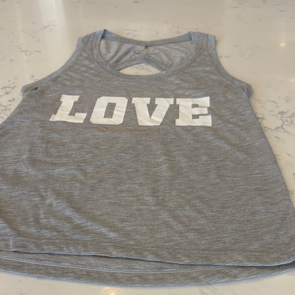 Spiritual Gangster Gray Tank with White Love Print - Picture 1 of 6